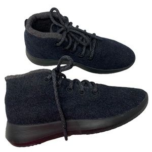 Allbirds Wool Runner-Up Mizzle Womens size 9 high top dark gray Savanna night